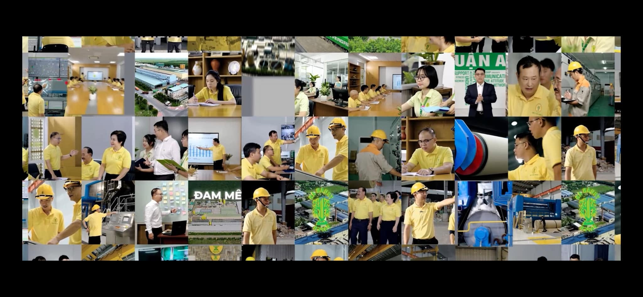 Hình ảnh đội ngũ Giấy Thuận An trong phim kỷ niệm 30 năm